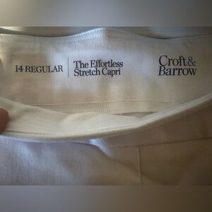 Croft & Barrow Effortless Stretch White Capris